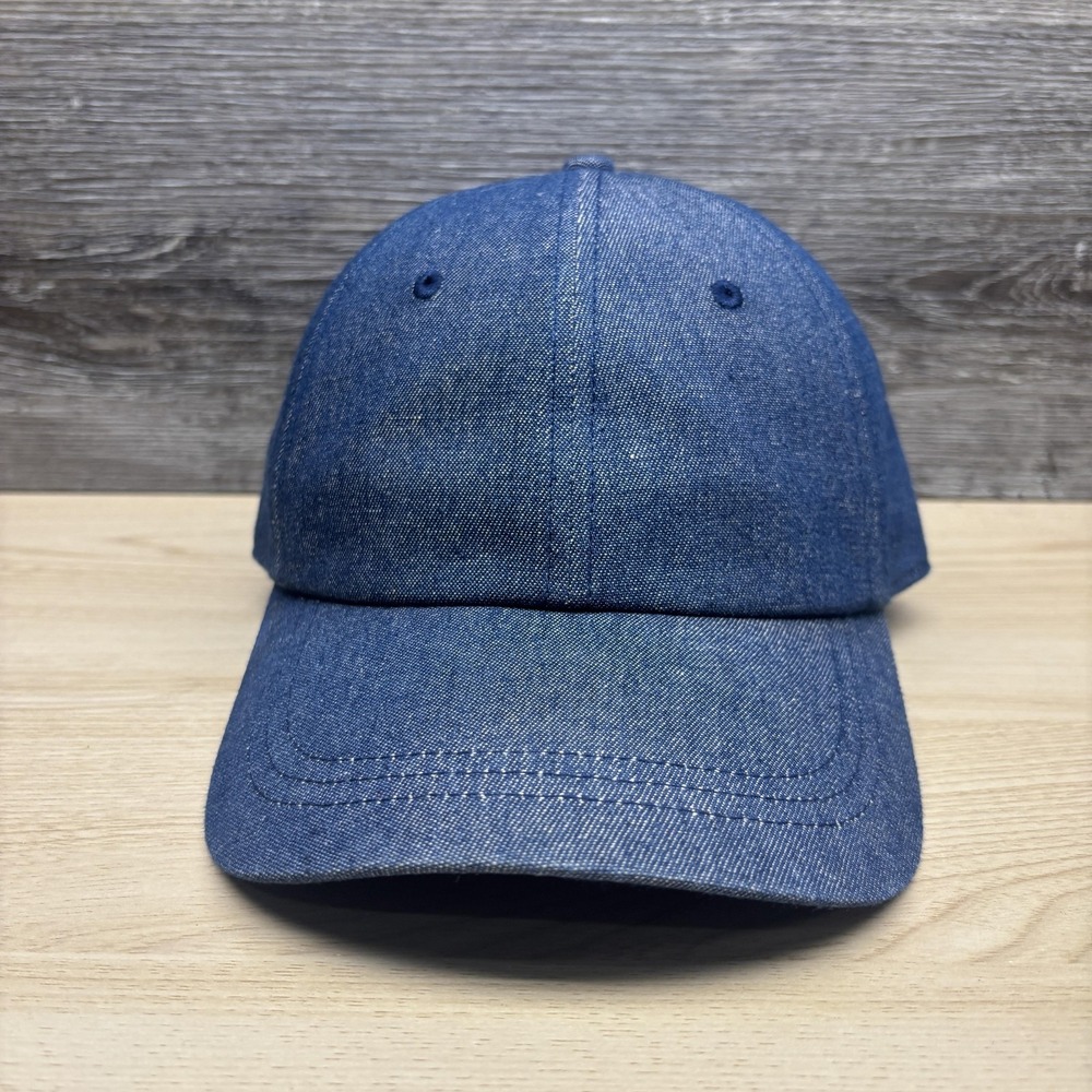J Crew Mercantile Hat Cap Strap Back Mens One Size Blue Denim Baseball